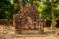 Une sculture ÃÂ  l`extÃÂ©rieur du temple Ta Som dans le domaine des temples de Angkor, au Cambodge